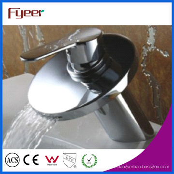 Fyeer Hot Sale Round Spout Brass Basin Water Faucet